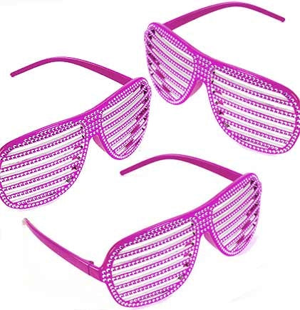 Weddingstar 5174-05 Womens Unique Shaped Bachelorette Party Sunglasses - Pink Heart Eyes