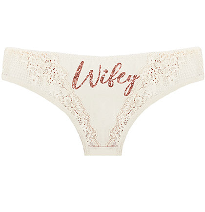Rhinestone Wifey Bridal Thong, Wifey Underwear, Wifey Lingerie