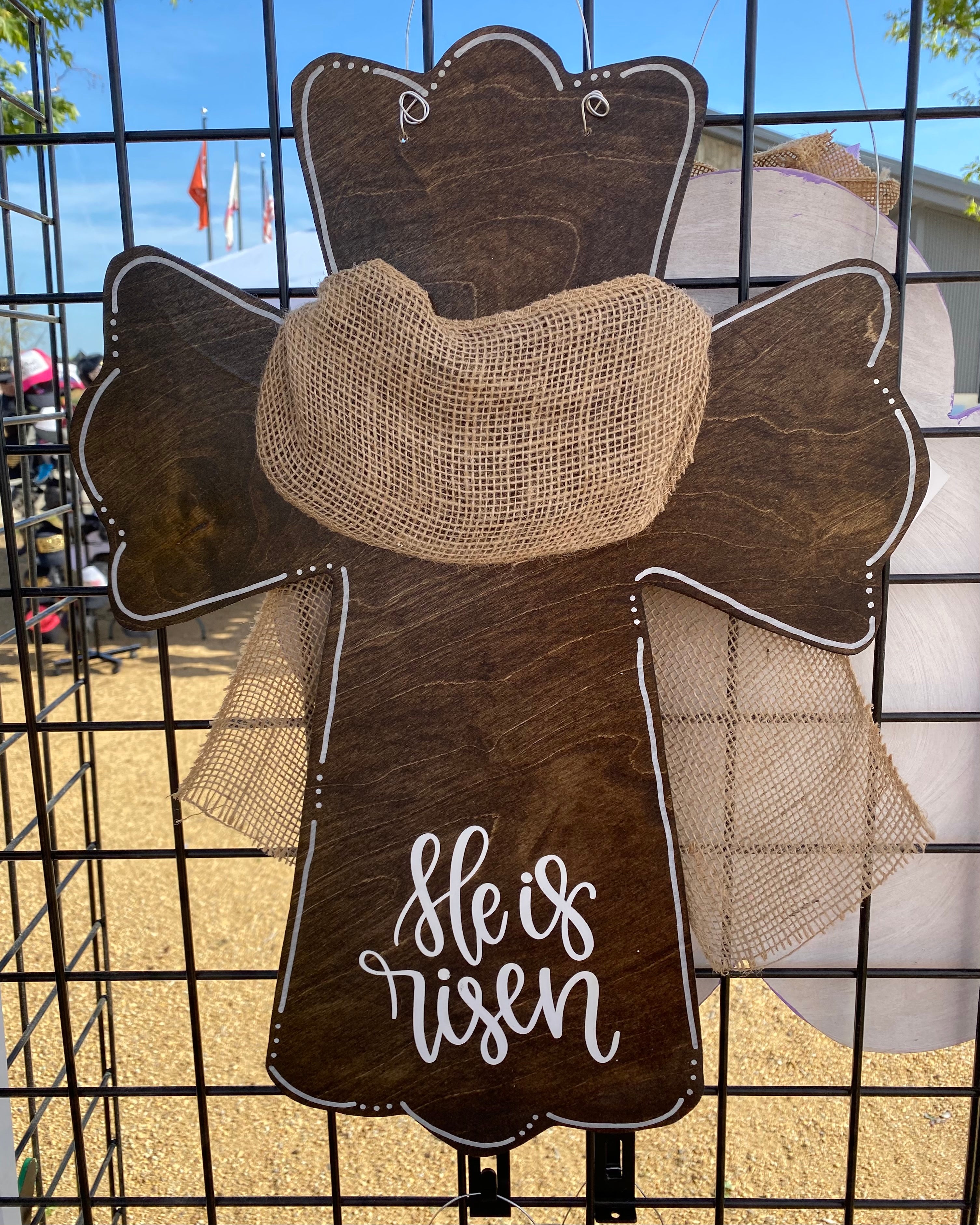 Cross Door Hanger - He Is Risen
