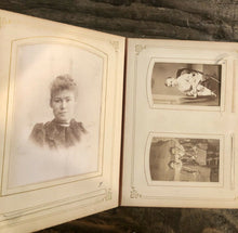 Load image into Gallery viewer, High Quality 1800s Leather Album Many ID&#39;d People Cabinet Cards CDVs Tintype 61A
