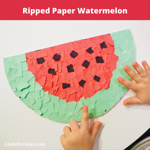 Yalda Watermelon Ripped Paper Craft