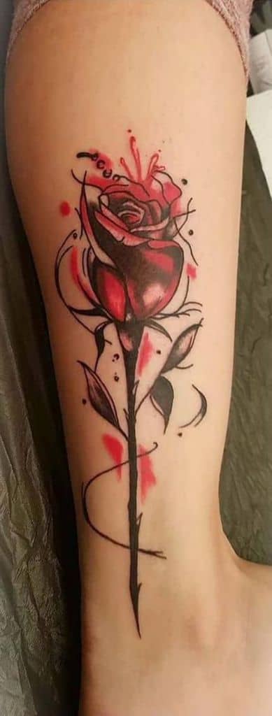 Tatouage Rose minimaliste
