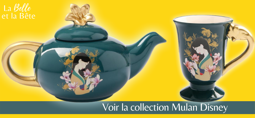 Théière et tasse mulan disney