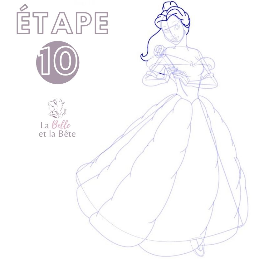 comment dessiner Belle etape 10