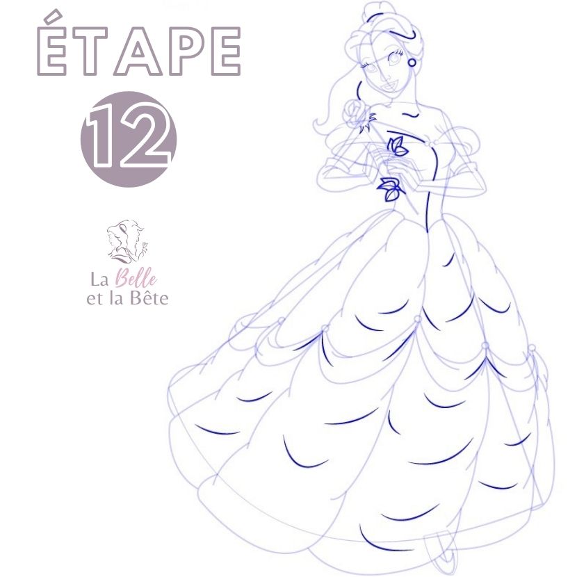 comment dessiner Belle etape 12