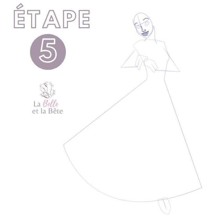 comment dessiner Belle etape 5