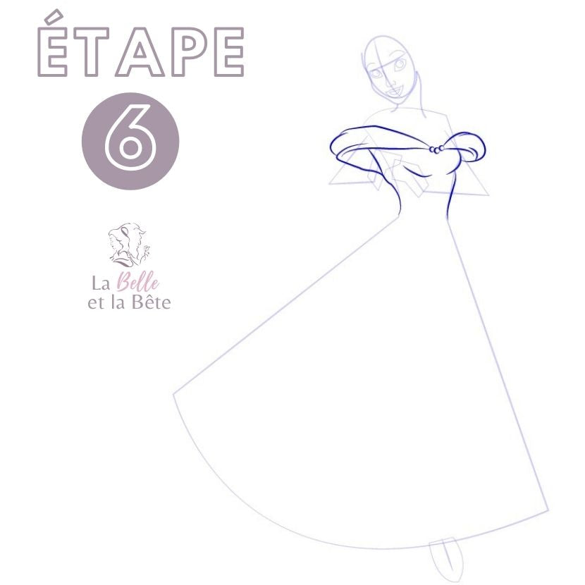 comment dessiner Belle etape 6