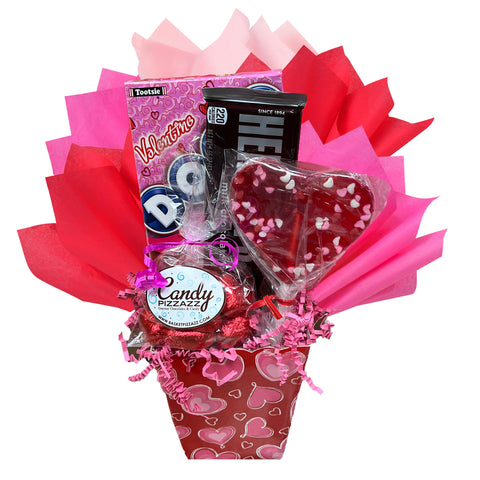 Girls Doll Valentine Basket filled w/candy –