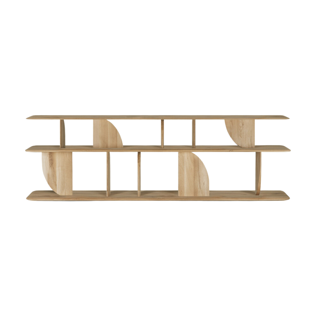 Geometric Sofa Console, Oak