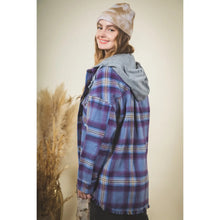 Load image into Gallery viewer, Plaid Shacket-DENIM MIX
