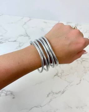 Jelly Bangles, Silver
