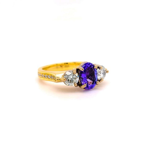 The Tanzanite Dress Ring Featuring Diamonds