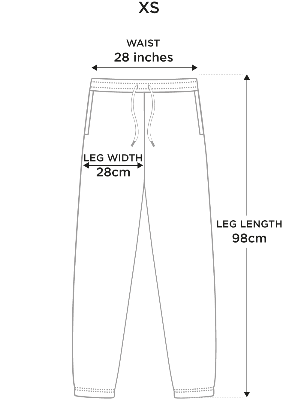 Size guide xs