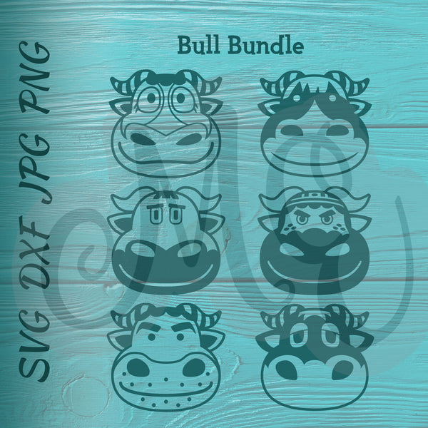 Bull Bundle Animal Crossing Svg Dxf Meggie S Effort