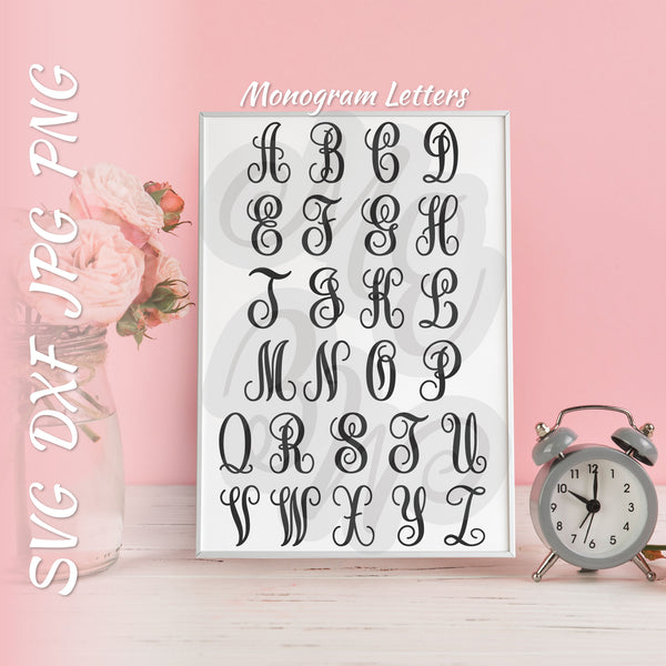 Download Monogram Letters Svg Dxf Meggie S Effort