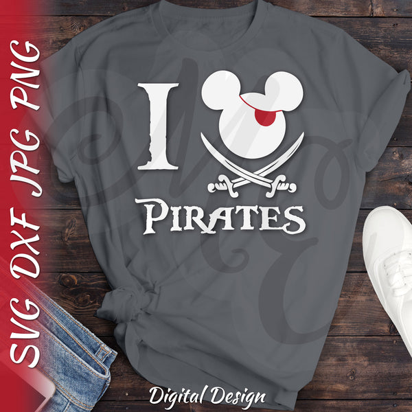 Mickey Pirate Dad/Mom I Be the Captain of this Here Crew SVG, DXF