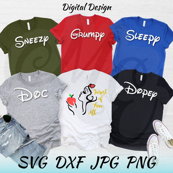 Download Snow White And The Seven Dwarfs Svg Dxf Meggie S Effort