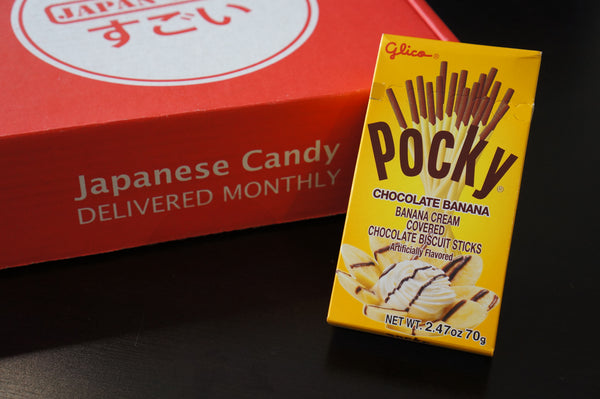chocolate banana pocky japanese snack