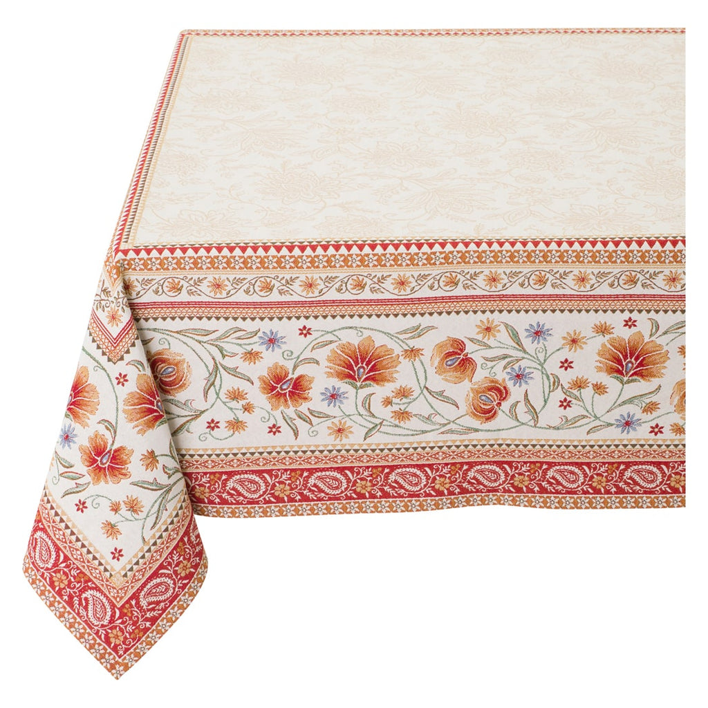 Apropos-Provence Tischdecke Jacquard | Luberon rot