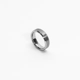Nemean 6mm Bevelled Silver Tungsten Ring img 2