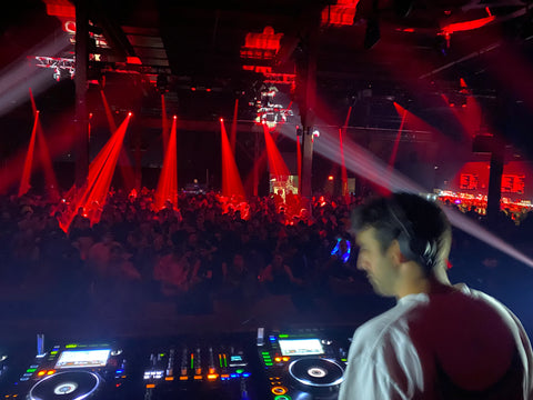 Image of Doctor Jeep DJing in club.