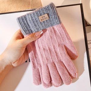 Knitted Gloves - #Pink - IMAKEUPNOW. INC