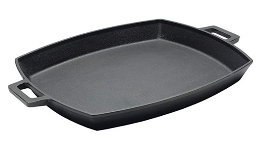 Bayou Classic 20 Inch Jumbo Cast Iron Skillet Features Dual Helper