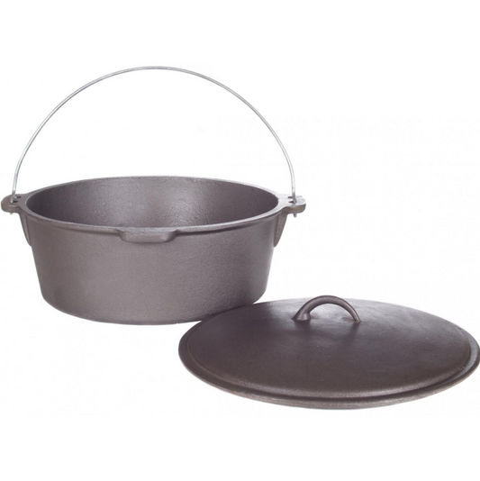 12-qt Cast Iron Oval Roaster with Lid