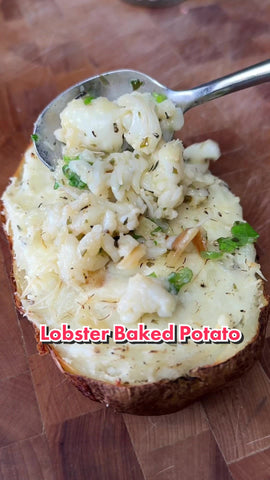 image of twice-baked potato with lobster