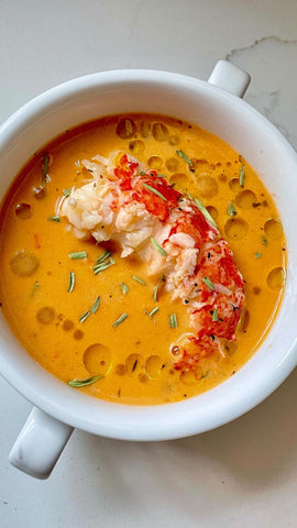 image of lobster bisque in a bowl
