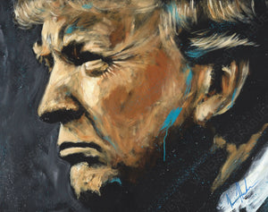 Donald Trump Portrait (Hand Embellished Canvas Print) - Vanessa Horabuena