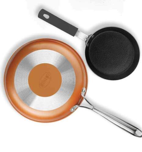 Kitchen Details Non-Stick Copper Glider Frying Pan, 10 Inches