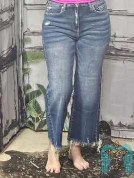 Crop Flare Denim Jeans