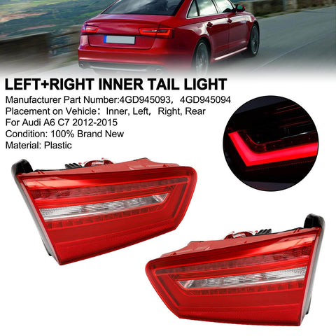 AUDI A6 C7 2012-2015 2x Left+Right Inner Trunk LED Tail Light Lamp