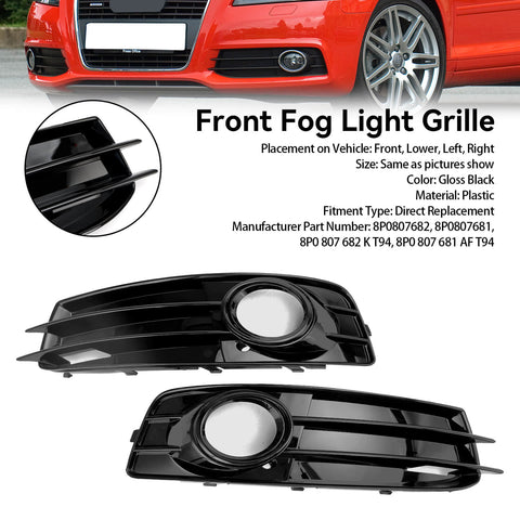 Audi A3 8P S-Line 2009-2012 Front Lower Bumper Grille Fog Light Cover