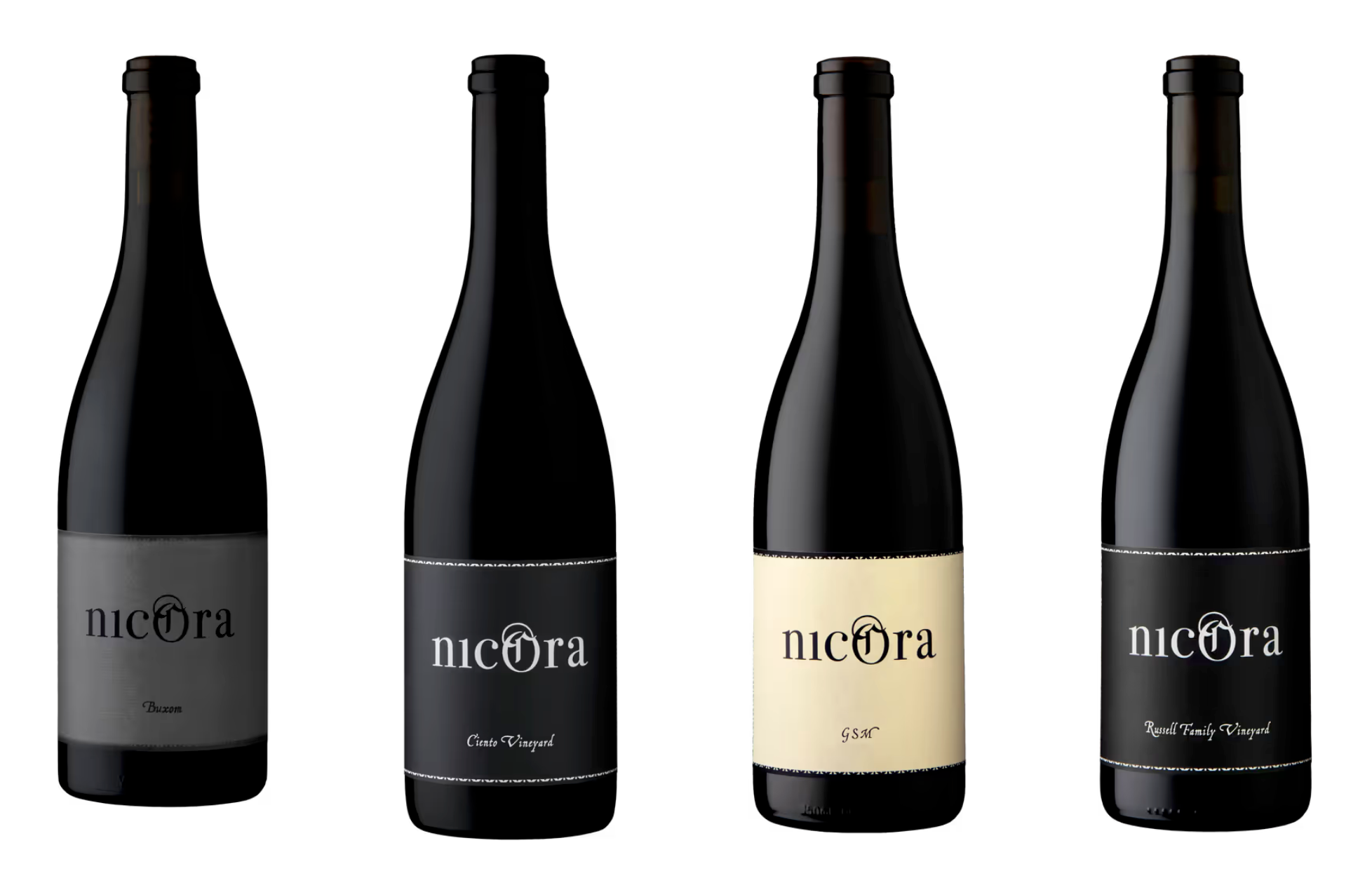 Line up of Nicora Wines