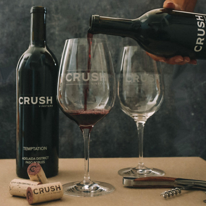 bottles of CRUSH Vineyard wine