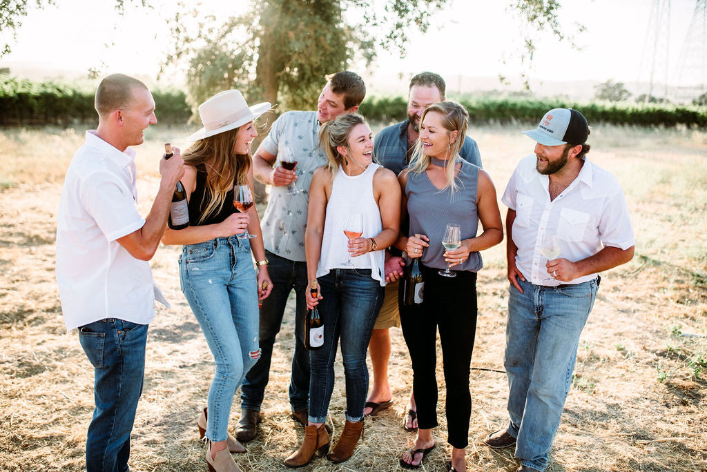 La Perdignus owners, winemakers and friends