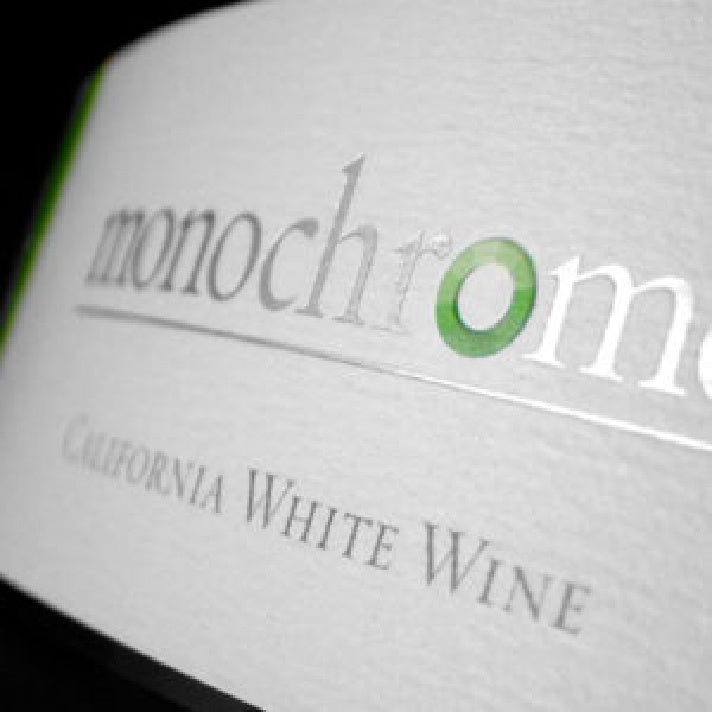 bottle of Monochrome white wine