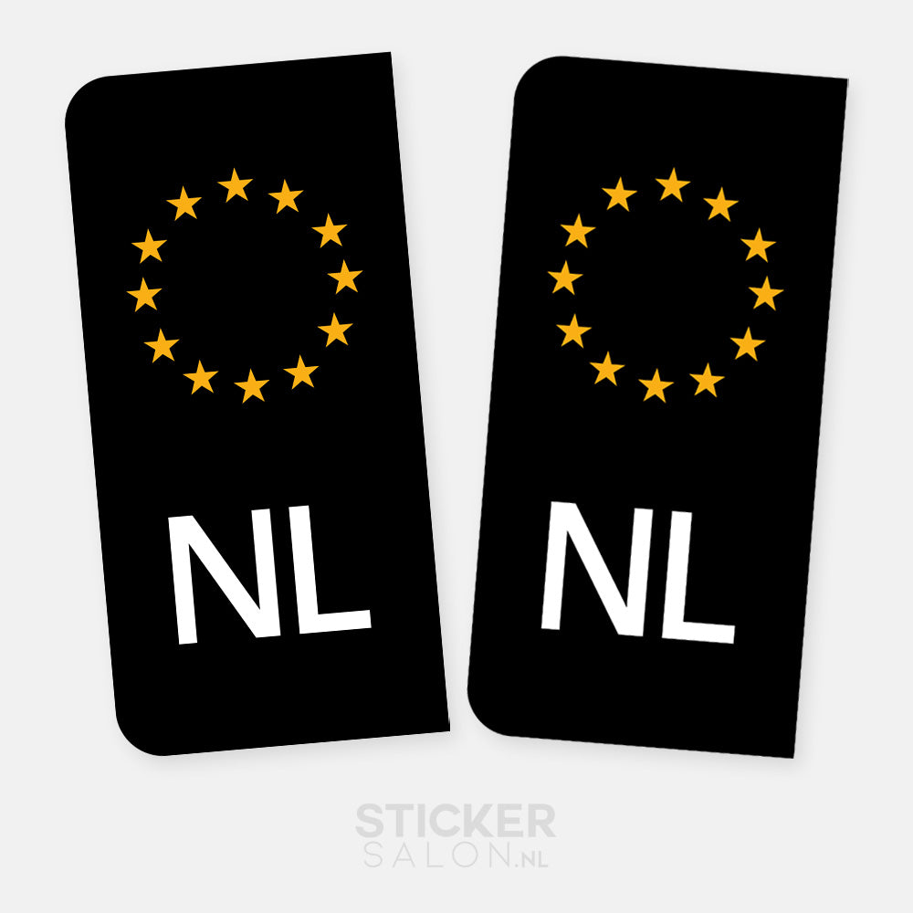 affix Verwoesting toespraak NL kentekensticker in het zwart - Premium™ – Sticker Salon