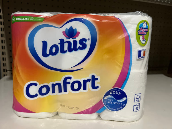 Papier toilette XXL Confort blanc extrait de lotus, Lotus (x 6 XXL