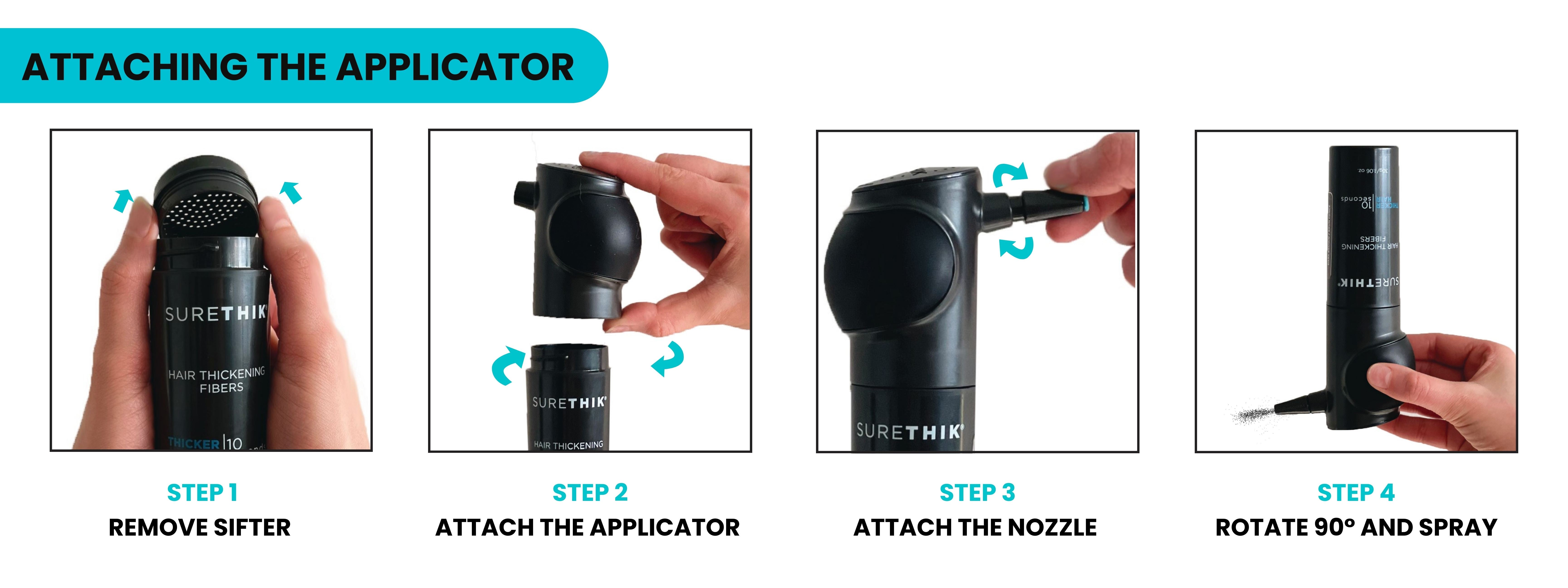 how to attach spray concealer