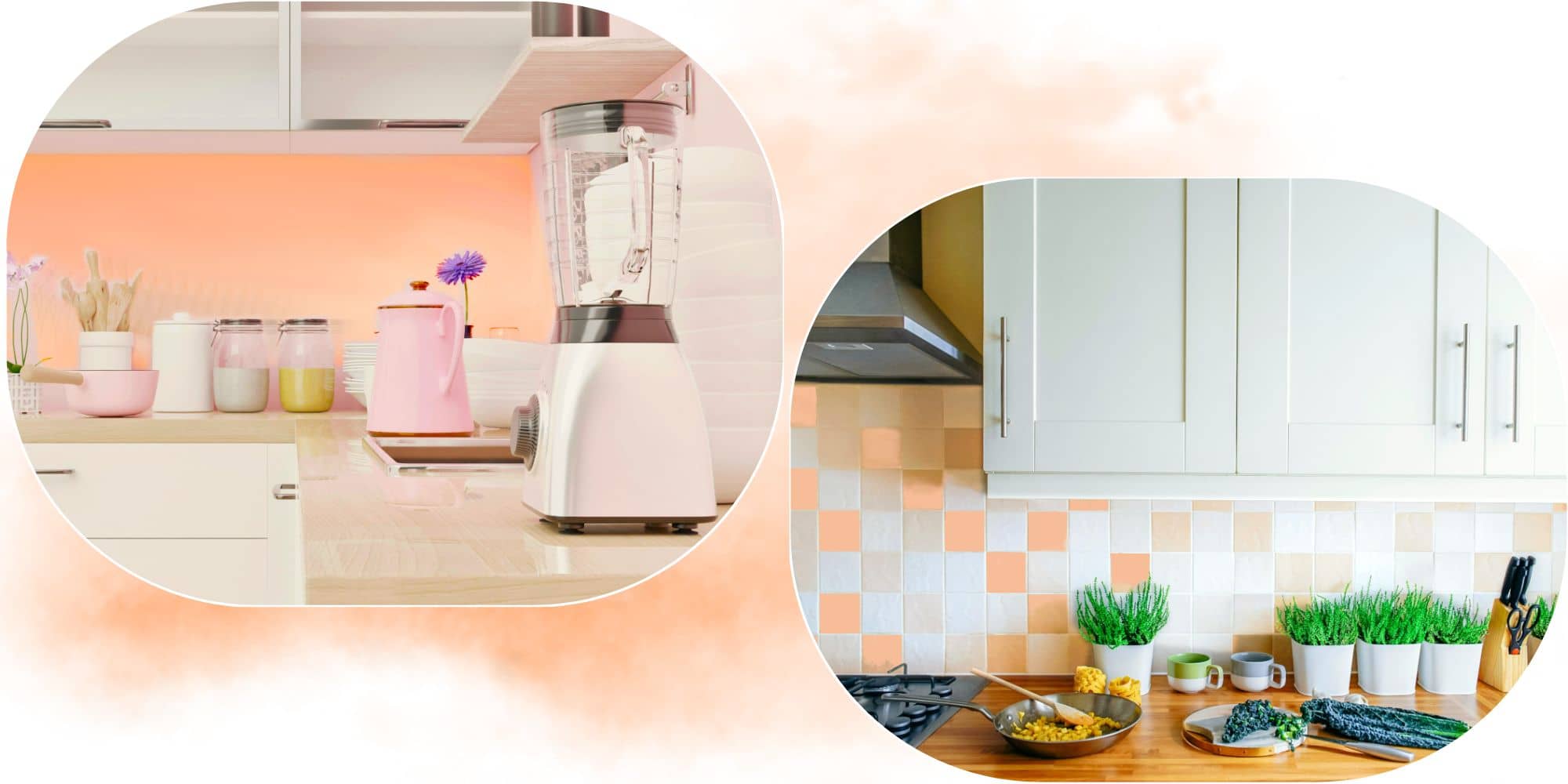 Couleur peach fuzz dans la cuisine tendance déco 2024