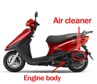 position of air cleaner