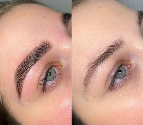 eyebrow lamination before and after
