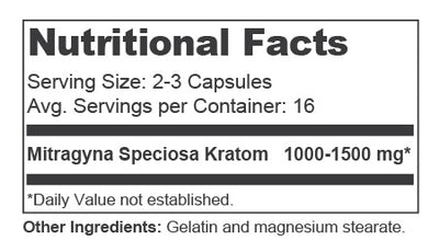 Capsules 50 Nutrition Facts