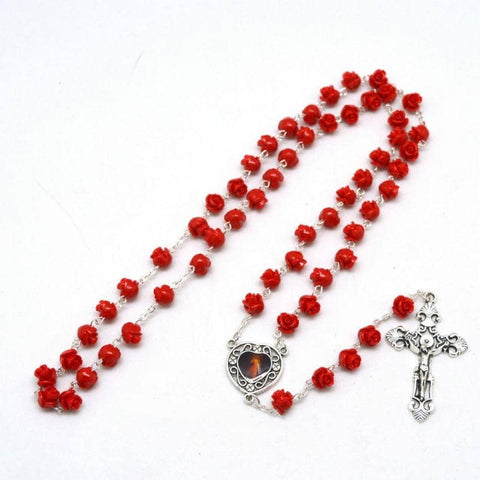 Divine Mercy Rosary With Flower Beads – CatholicGoodies