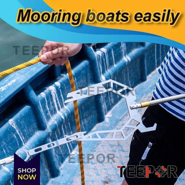 Teepor Multi-Purpose Dock Hook Easy Long-Distance Mooring Rope U Type Threader - MY STORE LIVING
