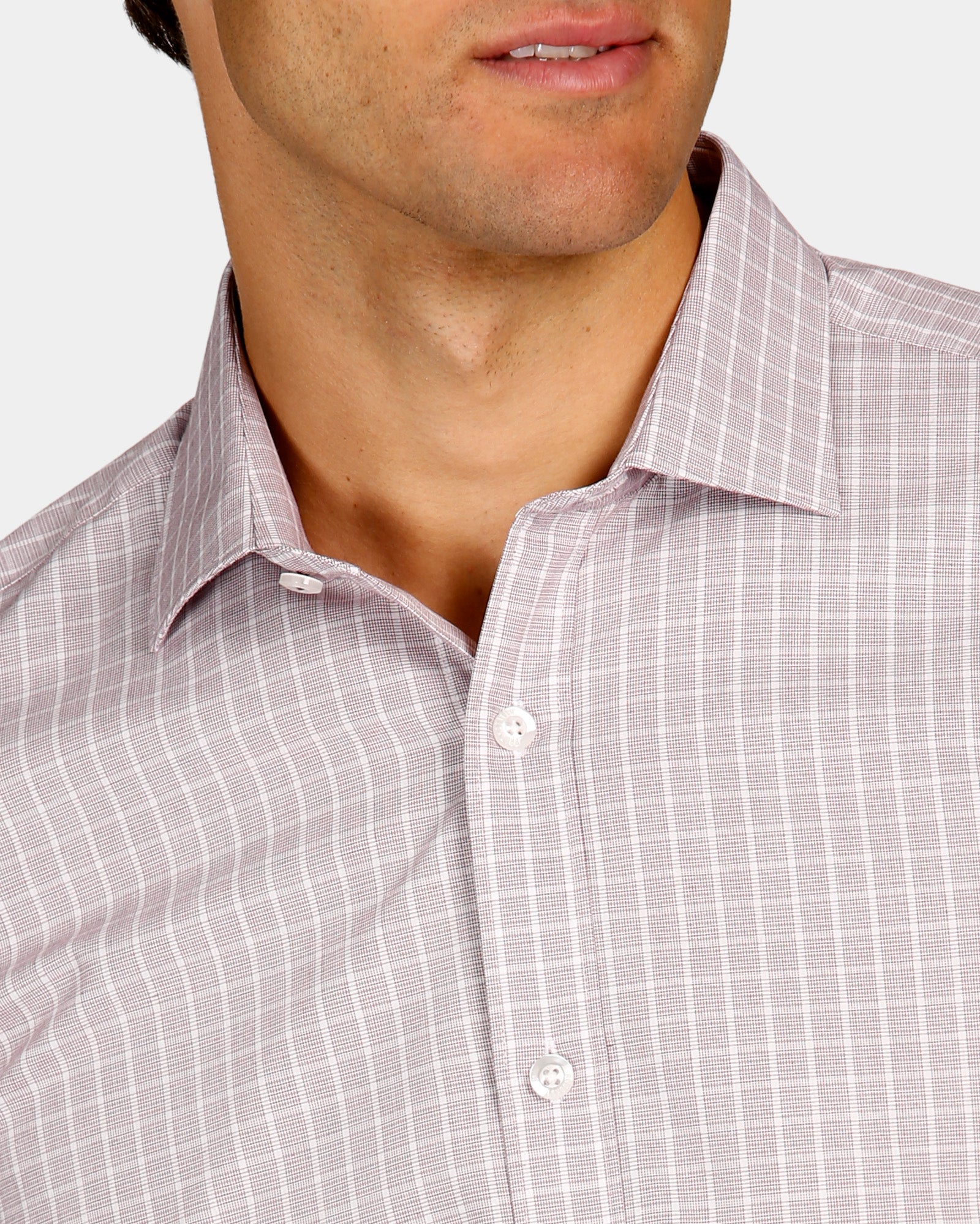 Textured Check Reg Fit Business Shirt