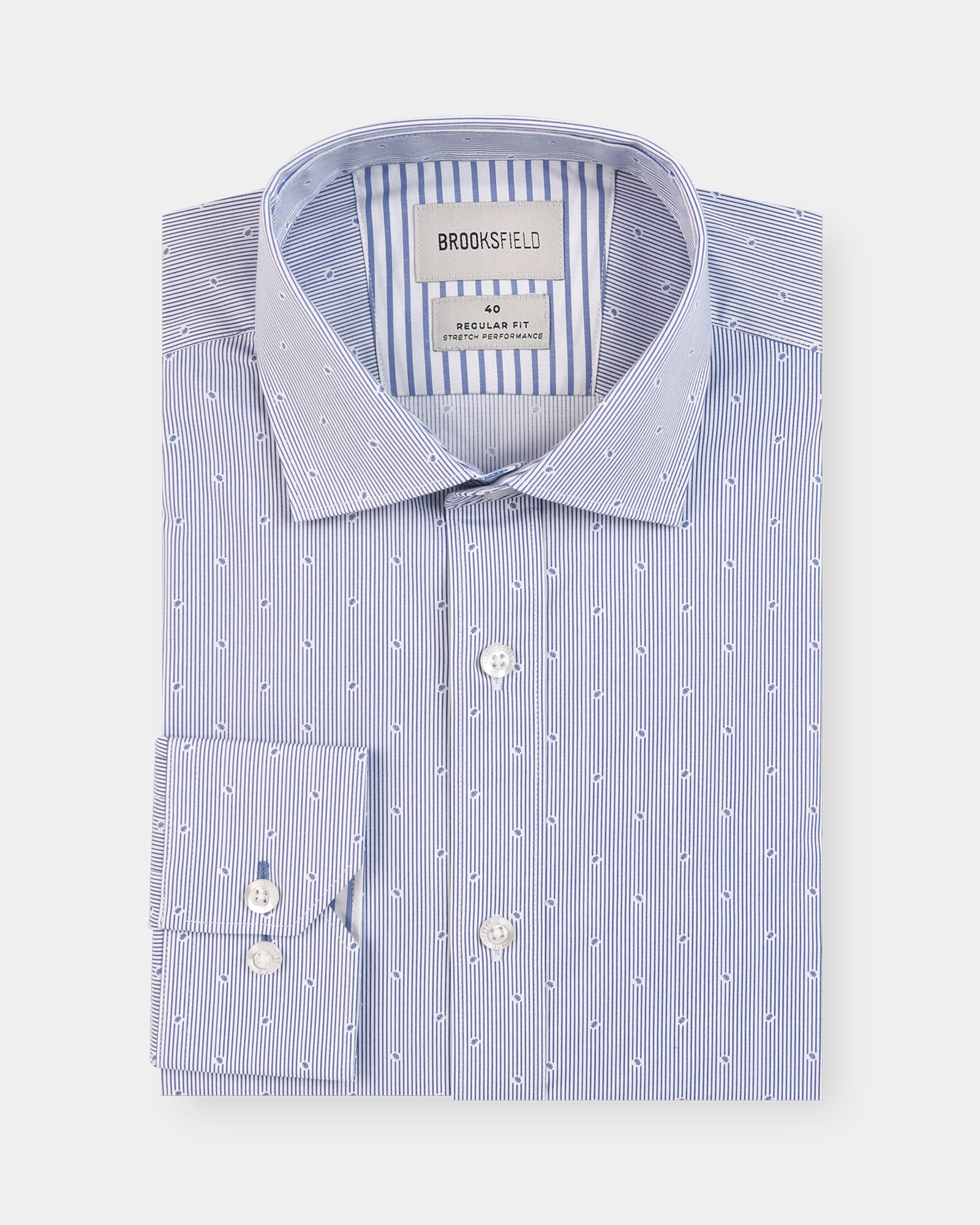 Micro Stripe Print Reg Fit Business Shirt